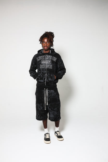 Black “L.L.O.E” Shorts