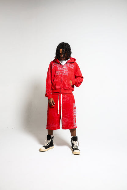 Red “L.L.O.E” Zip-up