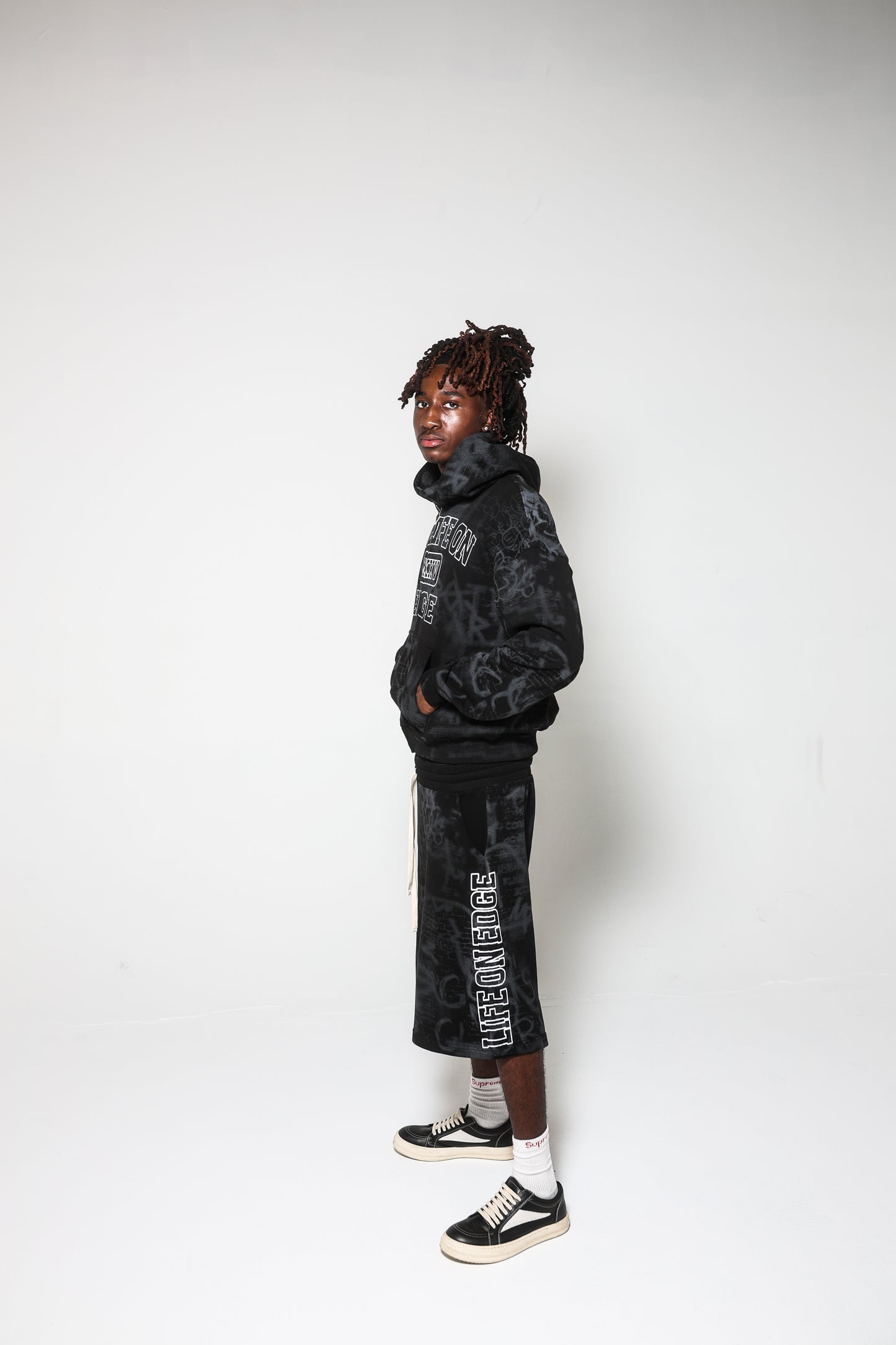 Black “L.L.O.E” Shorts