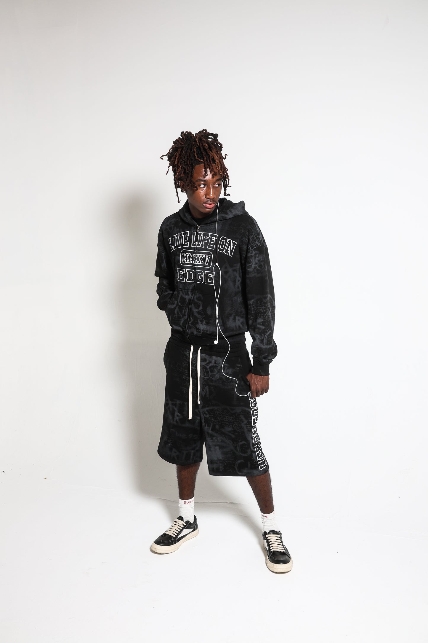 Black “L.L.O.E” Shorts