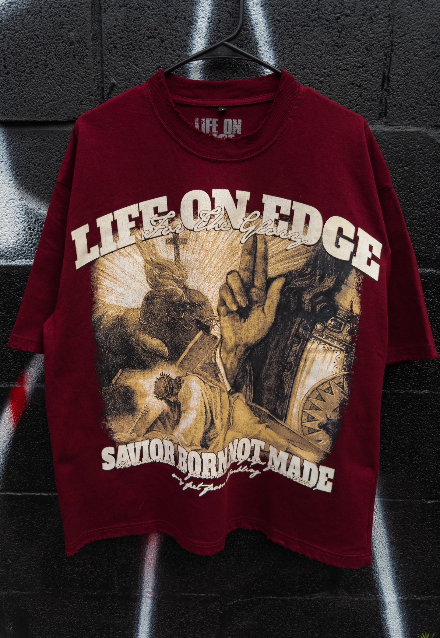 Burgundy “For the glory” Tee