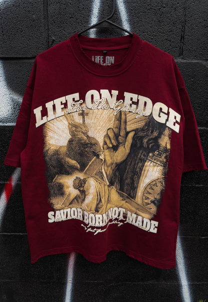 Burgundy “For the glory” Tee