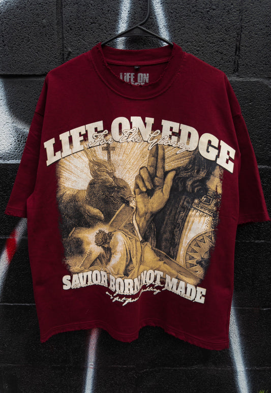 Burgundy “For the glory” Tee