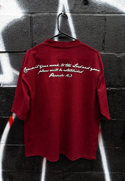 Burgundy “For the glory” Tee