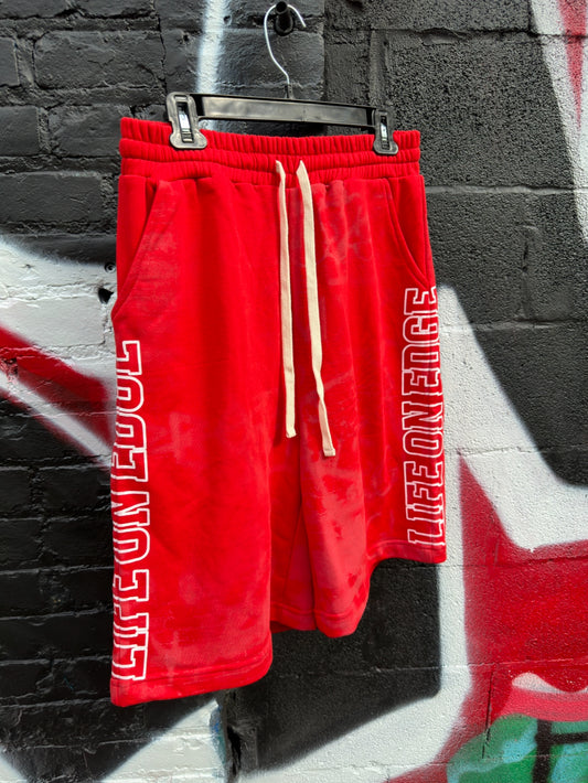Red “L.L.O.E” Shorts