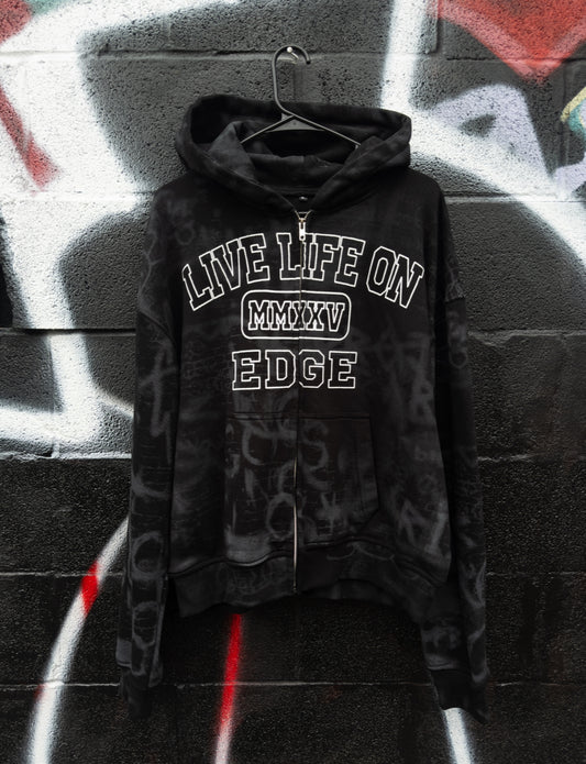 Black “L.L.O.E” Zip-up