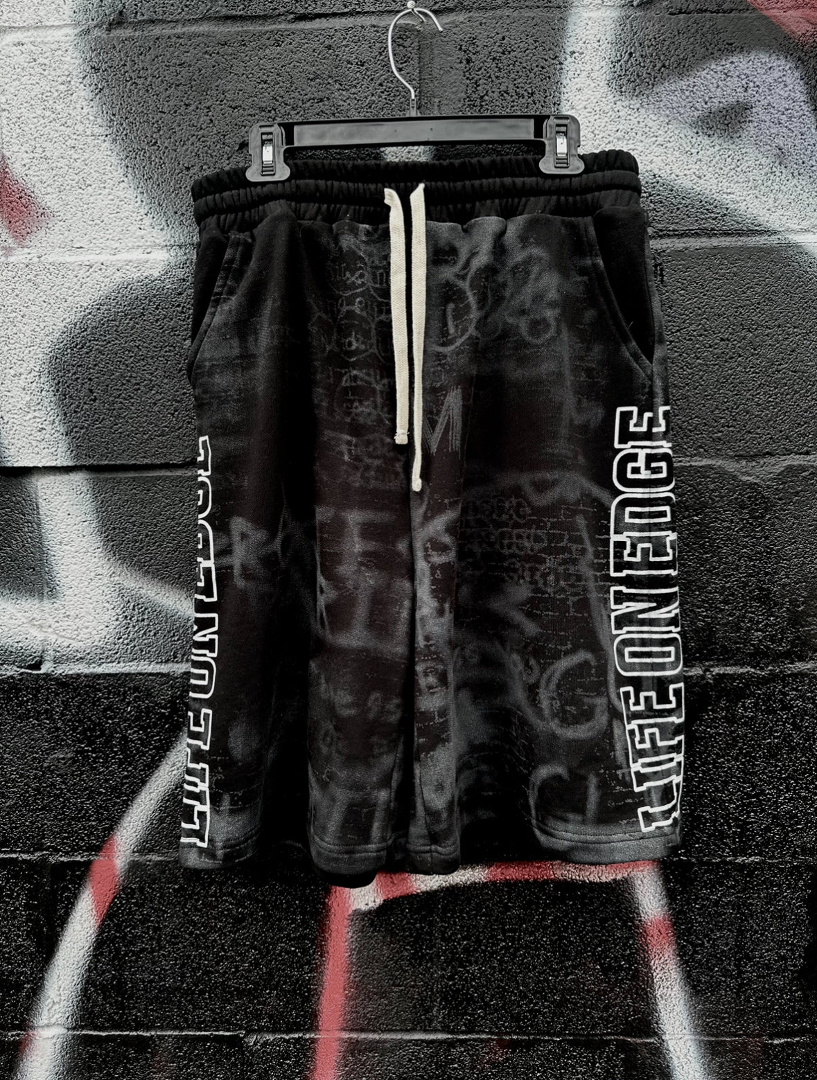 Black “L.L.O.E” Shorts